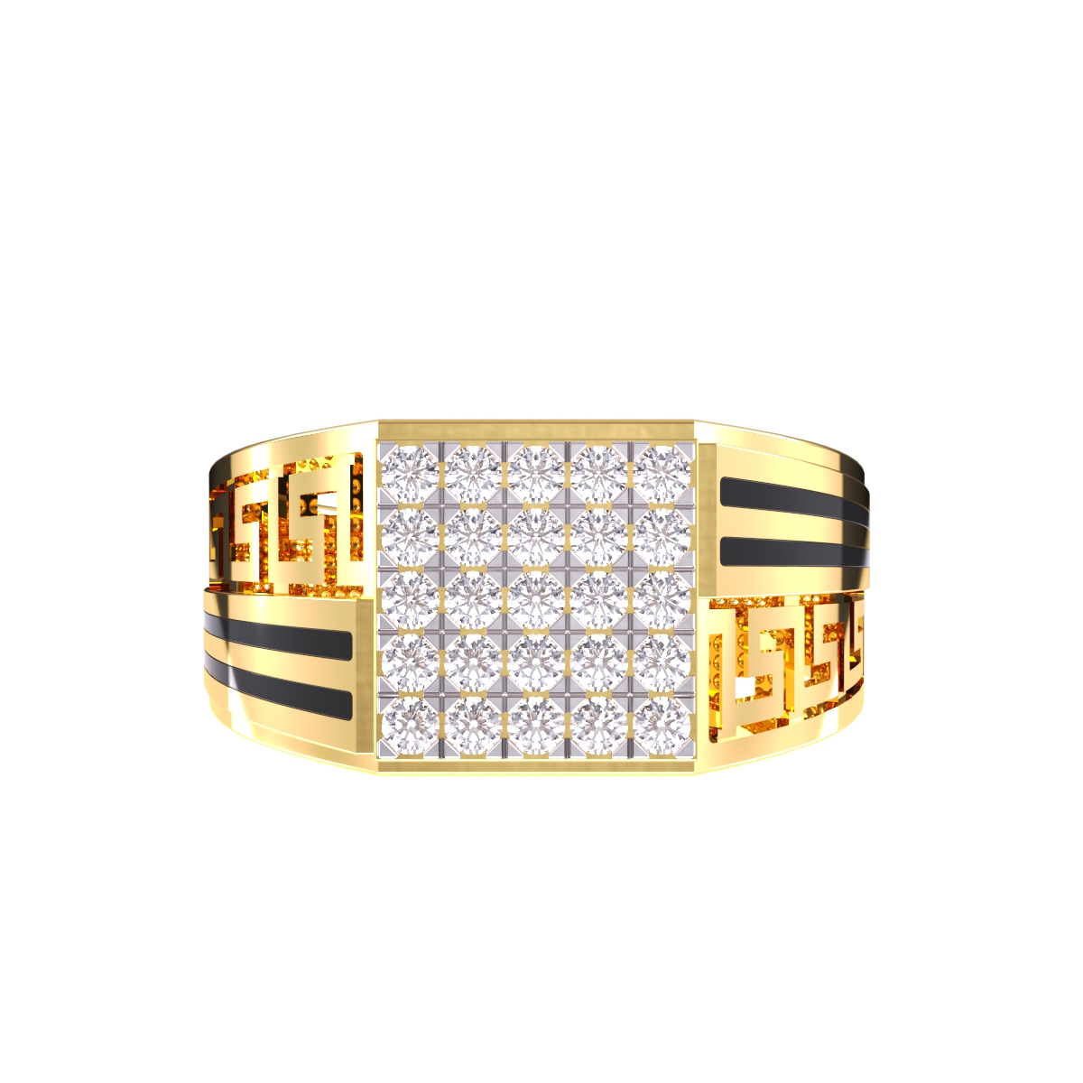 Stackable Round Diamond Ring For Men